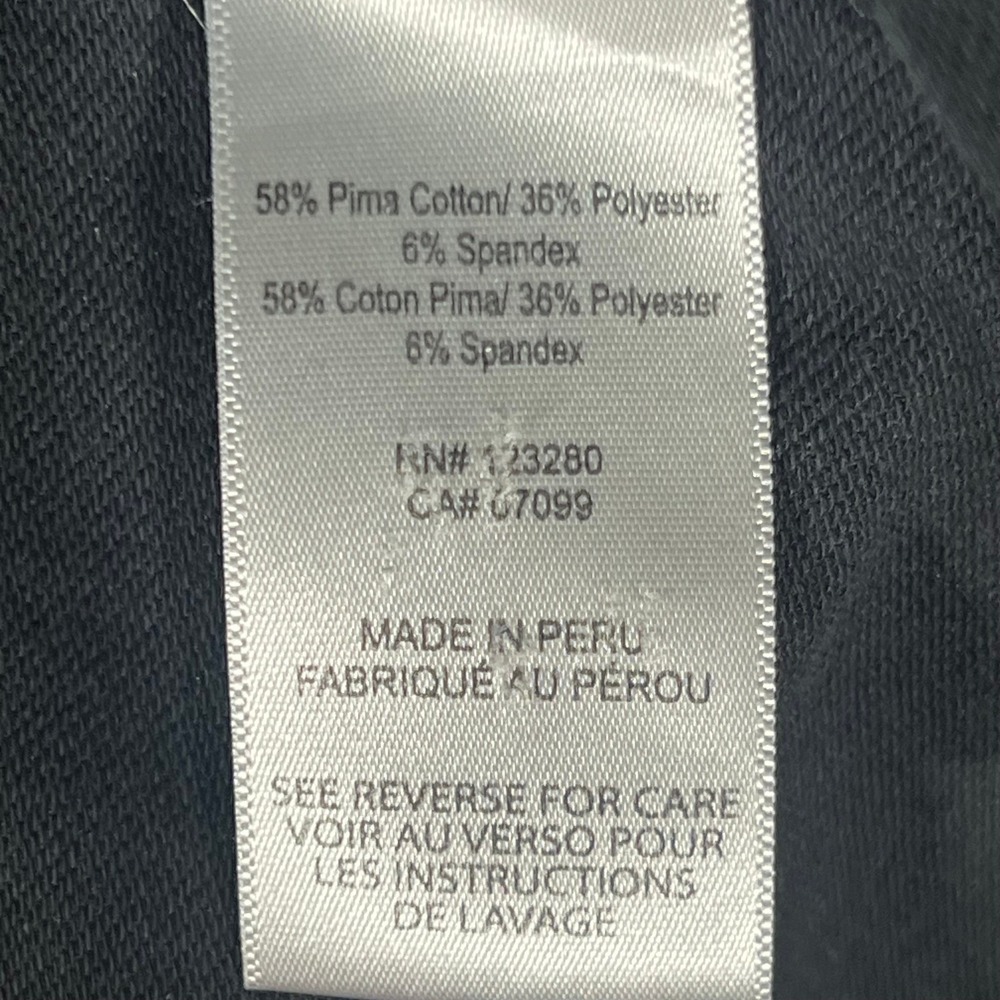 TravisMathew Mens XXL TPC San Antonio Pima Cotton Blend Golf Polo Black Grey - Picture 12 of 16